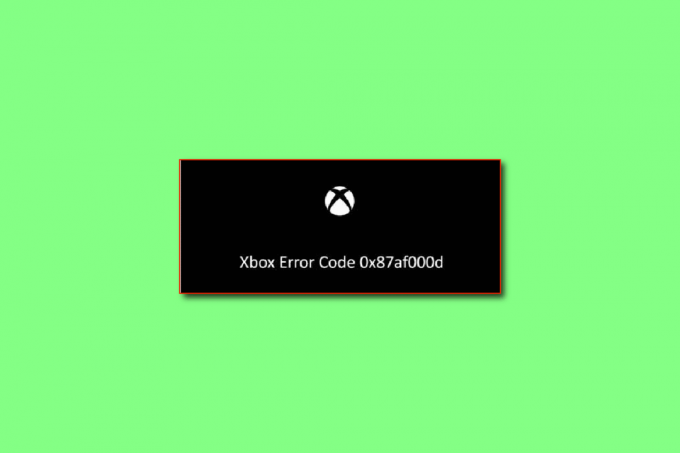 Correggi il codice di errore Xbox 0x87af000d