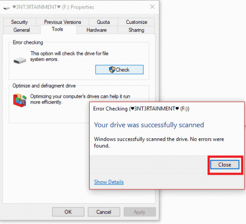 หากไม่พบข้อผิดพลาด คุณสามารถคลิกที่ปุ่มปิด แก้ไข Desktop Window Manager หยุดทำงาน
