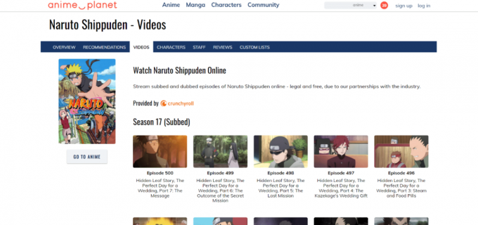 Animeplanet. 21 Beste Website, um Naruto Shippuden zu sehen