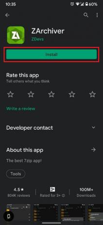 Download en applikation kaldet ZArchiver fra Google Play Butik. | Sådan udpakkes filer på Android-enheder