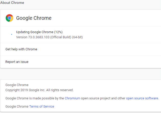 Jedes verfügbare Update wird von Google Chrome aktualisiert | Beheben Sie das Einfrieren von Google Chrome