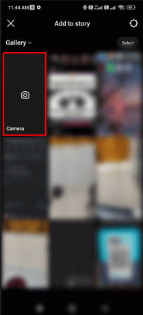 Στη συνέχεια, πατήστε στην επιλογή κάμερας | Πώς να κάνετε μπούμερανγκ στο instagram android