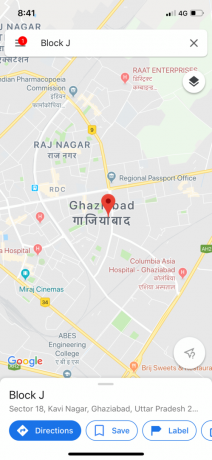 Drücken Sie lange auf Google Maps im iPhone, um den Namen eines beliebigen Ortes zu erhalten