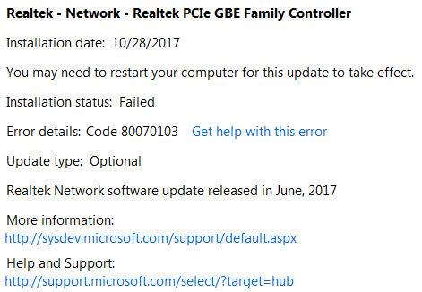 Fix Windows Update-fout 80070103