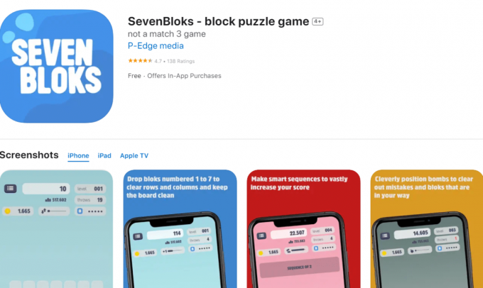 SevenBloks. Los 37 mejores juegos de iPhone sin conexión gratis