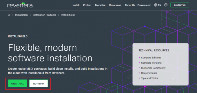 공식 웹사이트에서 InstallShield 설치 정보 앱 다운로드