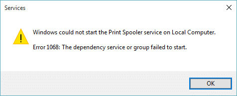 Fix Windows nu a putut porni serviciul Print Spooler pe computerul local