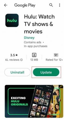 update hulu app play store