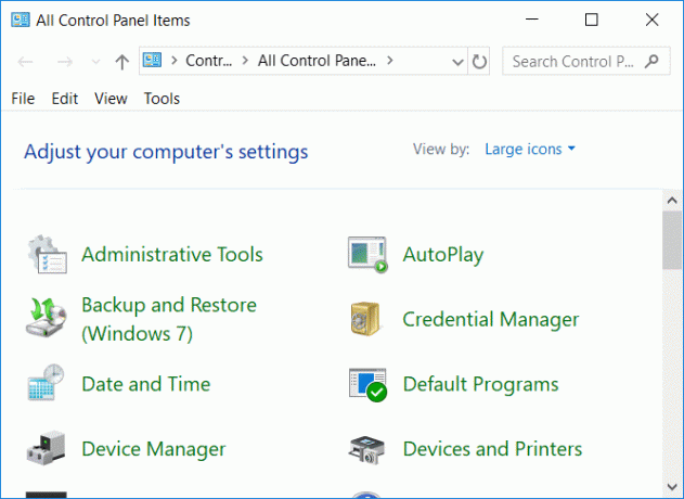 Ocultar elementos del Panel de control en Windows 10