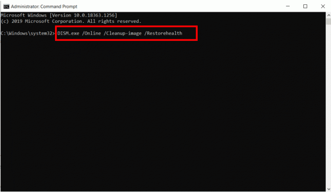 digite DISM.exe Online Cleanup-image Restorehealth e clique em Enter. | O Windows 10 não atualiza