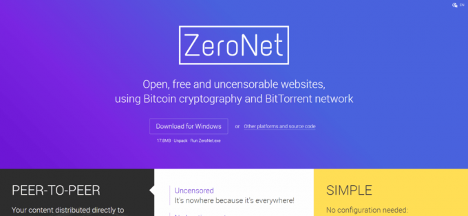 Stranica za preuzimanje ZeroNet | Najbolji Deep Web preglednici 