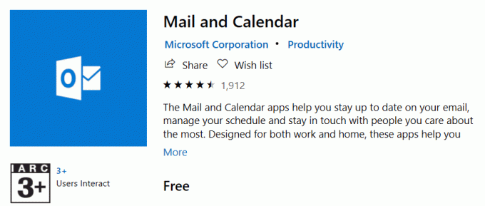 Microsoft Store'dan Posta ve Takvim uygulamasını yükleyin | Windows 10'da Posta Uygulamasını Sıfırla