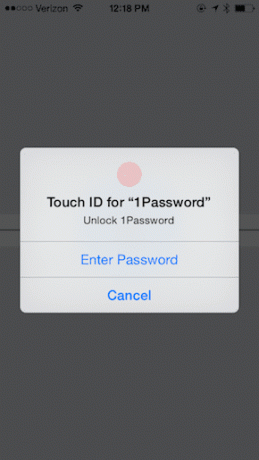 1 პაროლი Touch Id განბლოკვა