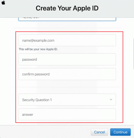 Gewünschte Apple-ID eingeben - Gewünschtes Passwort - Sicherheitsfragen und Antworten | So kommen Sie in Ihr iCloud-Konto