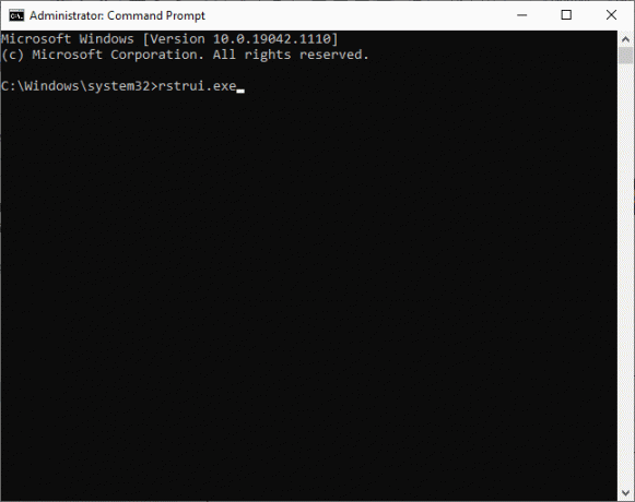 Digite o seguinte comando e pressione Enter: rstrui.exe. Corrigir dispositivo não migrado no Windows 10