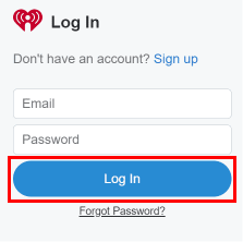 Digite seu endereço de e-mail e senha e clique no botão Login.