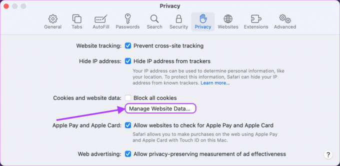 Slet alle webstedsdata 3