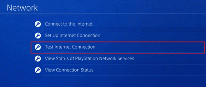 išbandyti interneto ryšį ps4