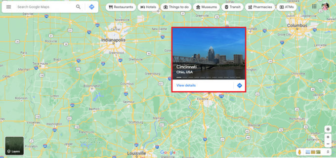 Haritada Cincinnati'yi bulun | şehirler arası orta nokta