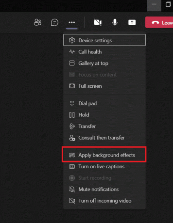 Приложете опция за фонови ефекти. Как да размажете фона в Microsoft Teams
