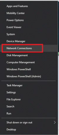 selectați Conexiuni de rețea