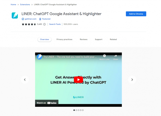 LINER: ChatGPT Google'i assistent ja esiletõstja