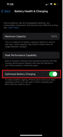 अनुकूलित बैटरी चार्जिंग