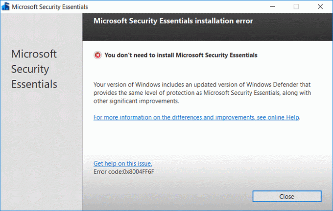 Sådan afinstalleres Microsoft Security Essentials i Windows 10