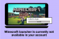 Corrigir o Minecraft Launcher não está disponível na sua conta no momento