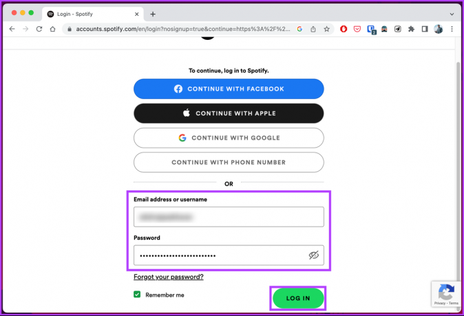 inicia sesión en tu cuenta de Spotify