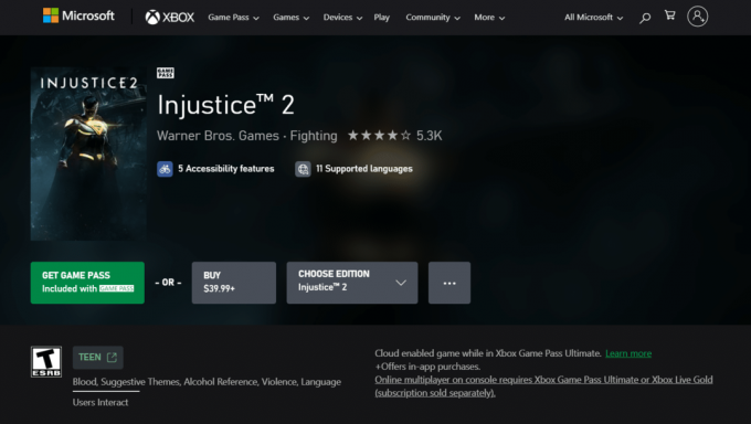 Adaletsizlik 2 Xbox için