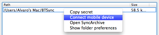 Bit Torrent Sync Conectați-vă la mobil