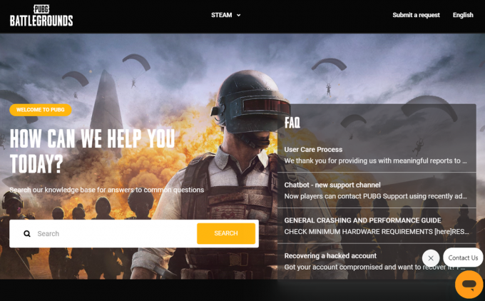 PUBG Destek Resmi Web Sayfası. PUBG Bilinmeyen Hata Kodunu Düzeltin 70254639