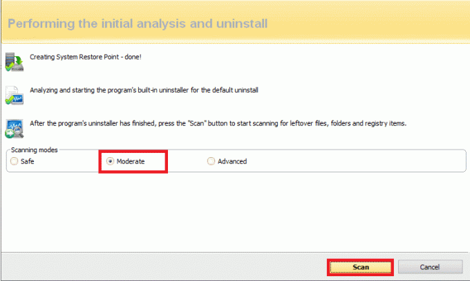 Faceți clic pe scanare pentru a afișa toate fișierele rămase din registry.