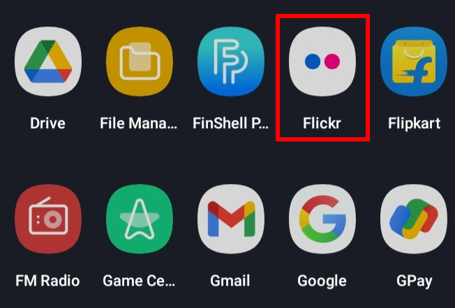 เปิดแอป Flickr บนอุปกรณ์มือถือของคุณ
