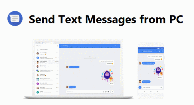 Odesílejte textové zprávy z počítače pomocí telefonu Android