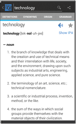 App dizionario per Android 3 Thumb