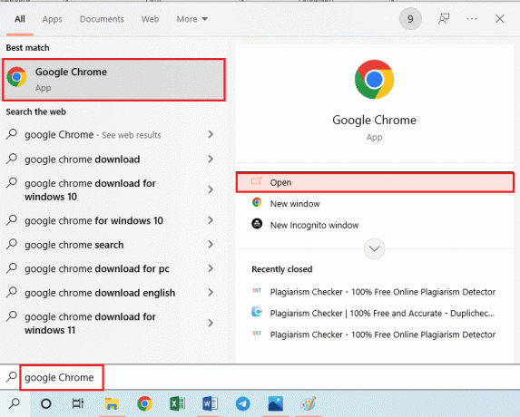 გაუშვით Google Chrome აპი 