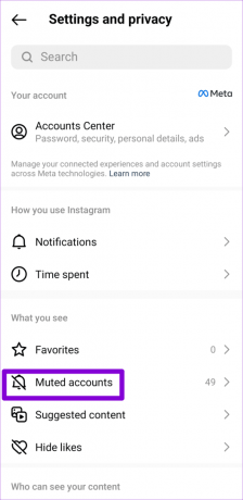 Configuración de privacidad en Instagram