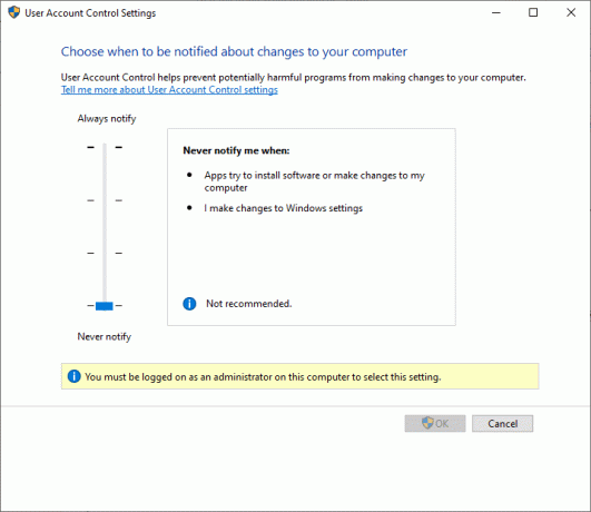 UAC Mich nie benachrichtigen, wenn: So deaktivieren Sie die Benutzerkontensteuerung in Windows 7,8,10