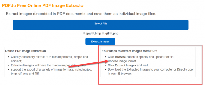 Wyodrębnij obrazy z pliku PDF za pomocą PDFdu