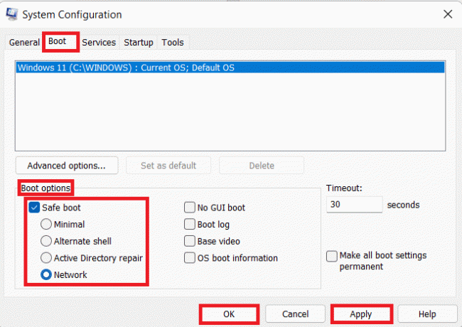 Opción de pestaña de inicio en la ventana de configuración del sistema