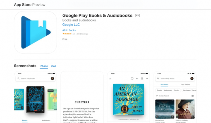 Google Play Bücher & Hörbücher App Store