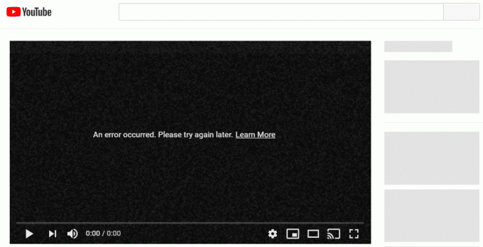 Les vidéos YouTube ne se chargent pas. 'Une erreur s'est produite, réessayez plus tard'