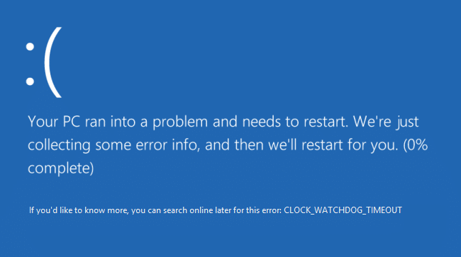 Popravite pogrešku vremenskog ograničenja sata Watchdog u sustavu Windows 10