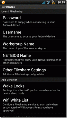 Samba Fileserver na Androidu 3
