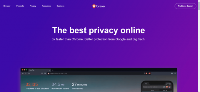 Brave Browser. καλύτερο πρόγραμμα περιήγησης ιστού για Android