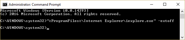 kjør Internet Explorer uten tilleggs cmd-kommando | Fix Internet Explorer kan ikke vise nettsidefeilen