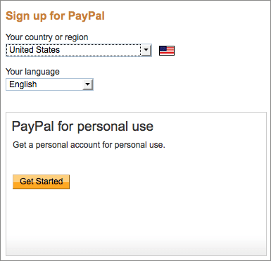 Paypal reģions