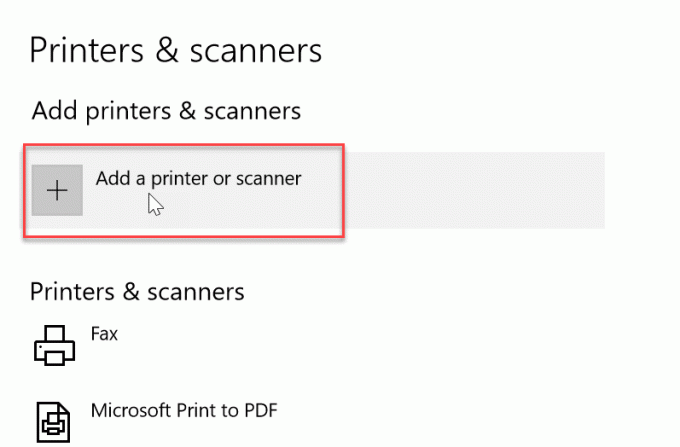 Wählen Sie Drucker und Scanner aus der Geräteoption